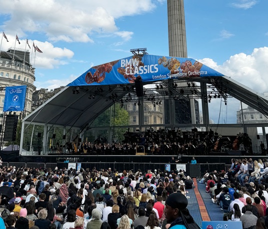 Vivid Case Study - London Symphony Orchestra BMW Classics concert in Trafalgar Square